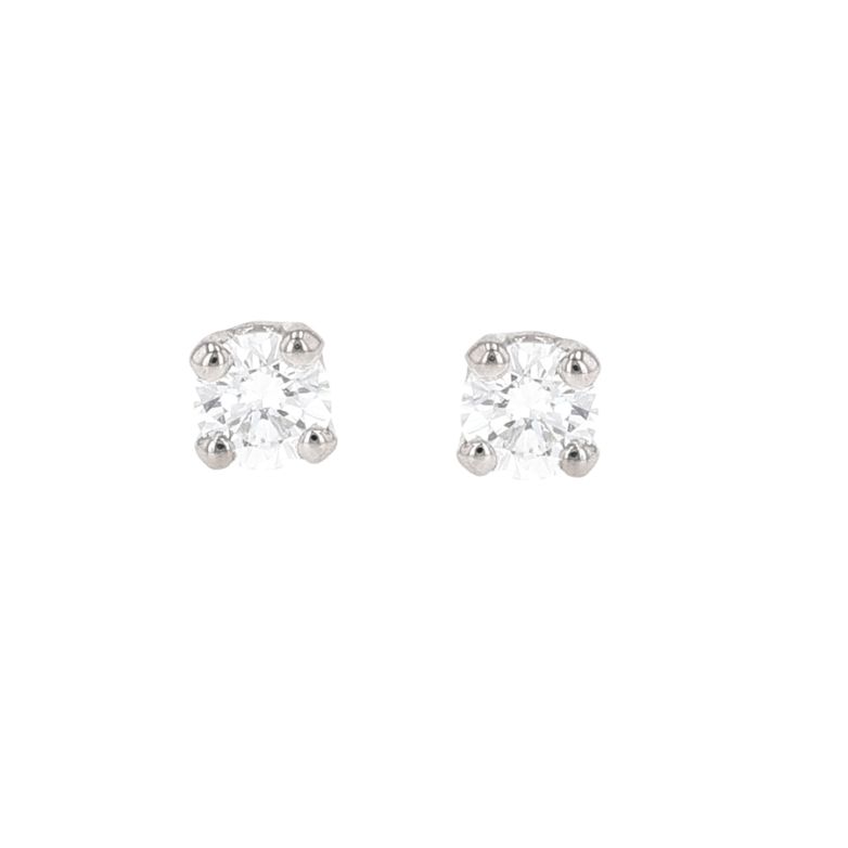 Boucles d'oreilles diamants 0.22 carat or blanc 0.78g Comme neuf -  reconditionné disponible sur Gemme Les Bijoux